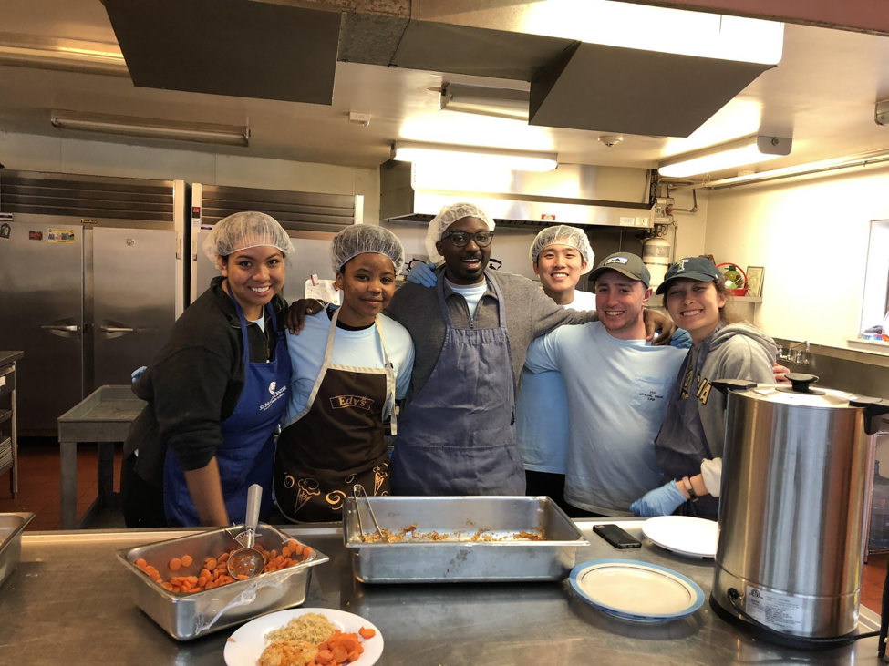 Serving lunch at St. Mary’s Center